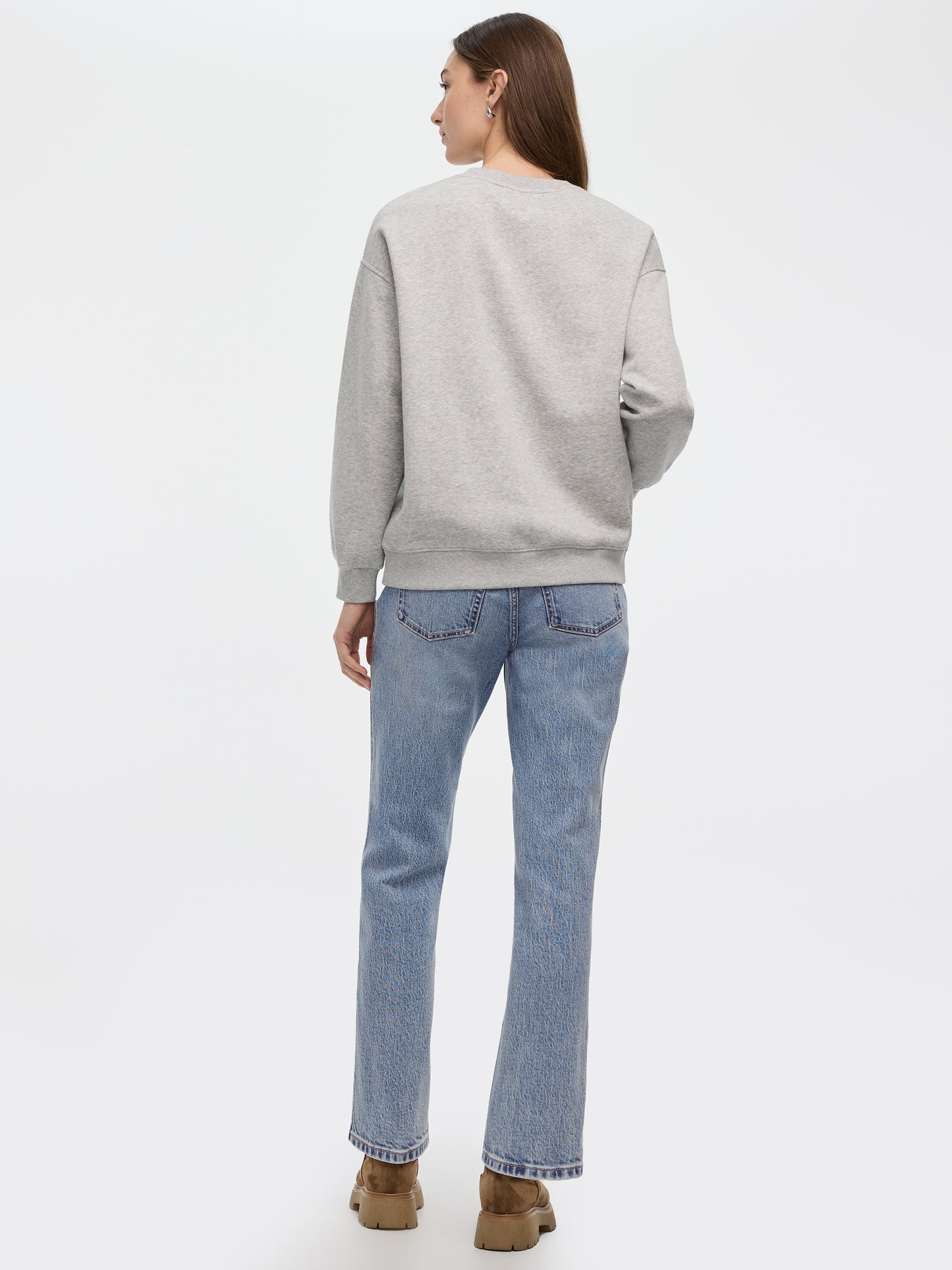 Pull long en molleton à col rond - R Essentiels