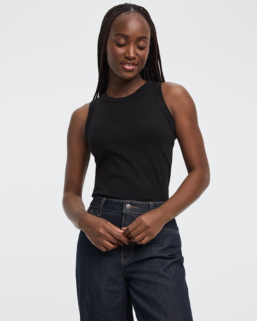 Ribbed Crew-Neck Tank - R Essentials