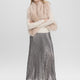 Maxi Pleated Sequins Skirt