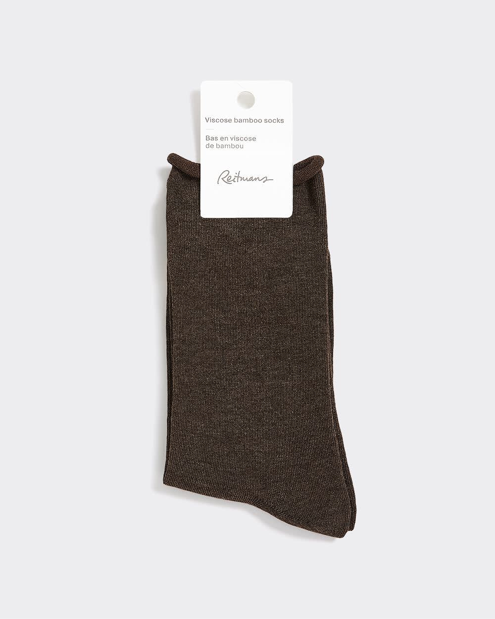 Heather Bamboo Viscose Crew Socks