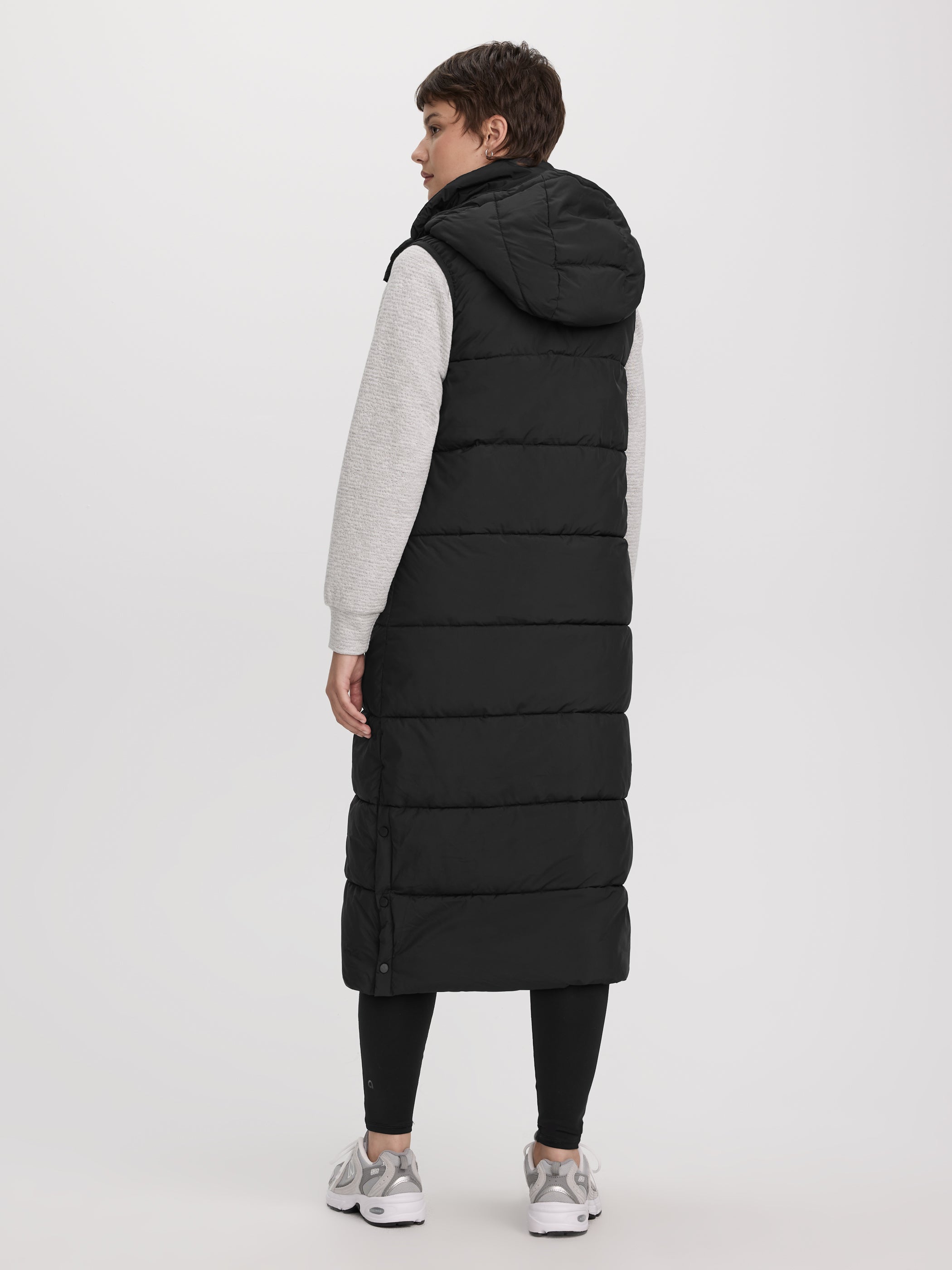 Long Quilted Sleeveless Vest - Hyba