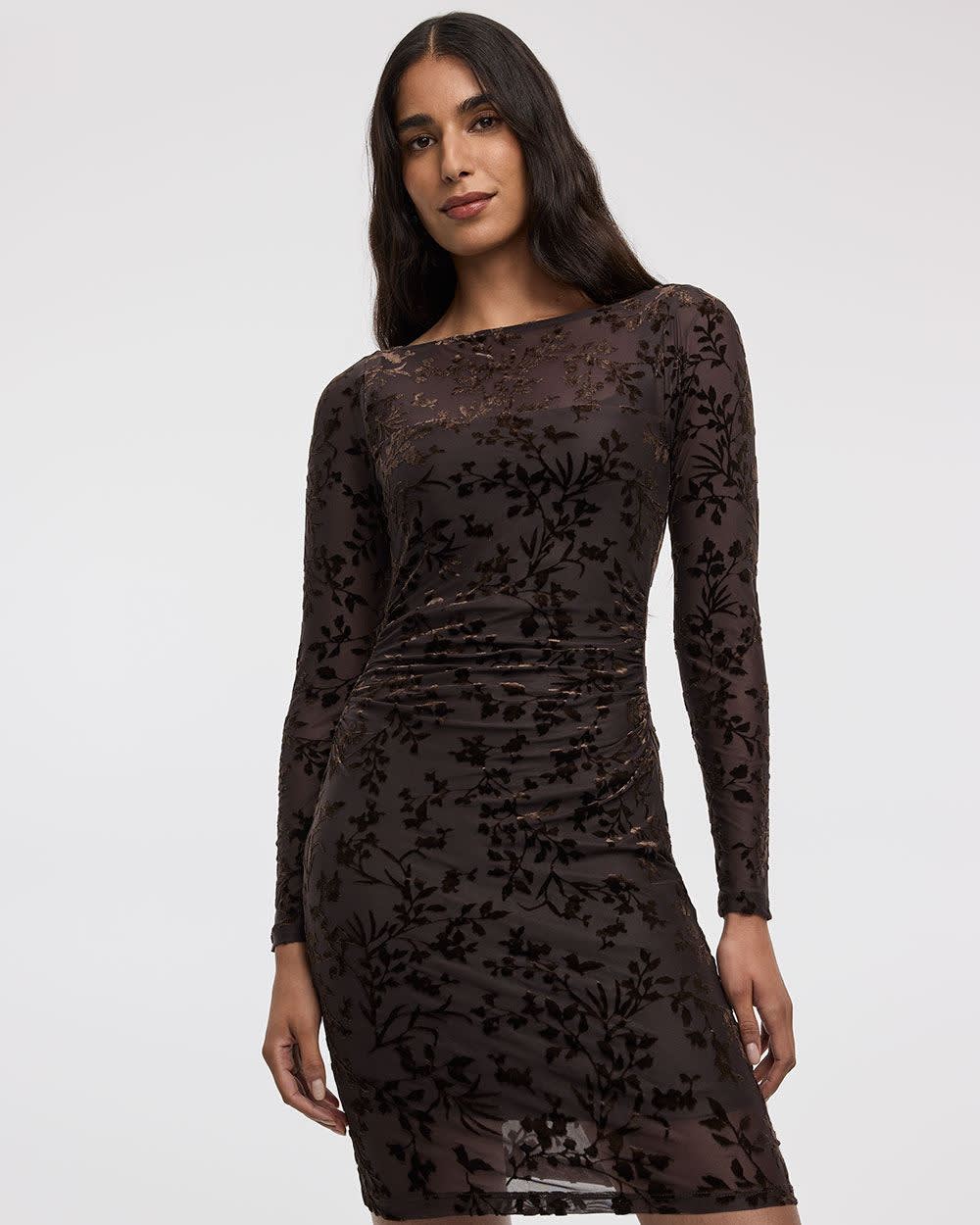 Long-Sleeve Bodycon Mini Dress