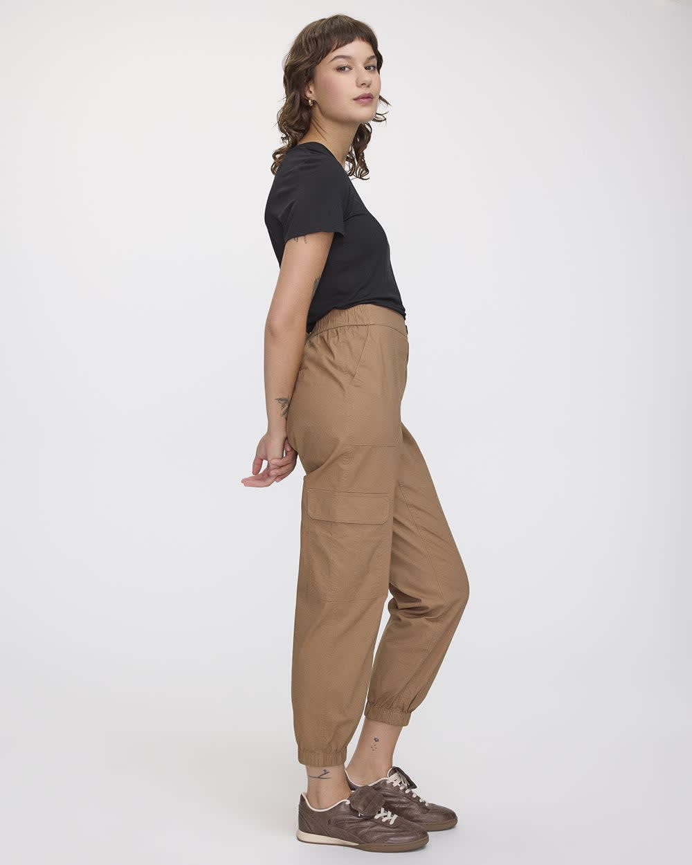 Poplin Jogger with Cargo Pockets - Tall