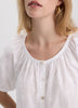 Short-Sleeve Scoop-Neck Loose Blouse