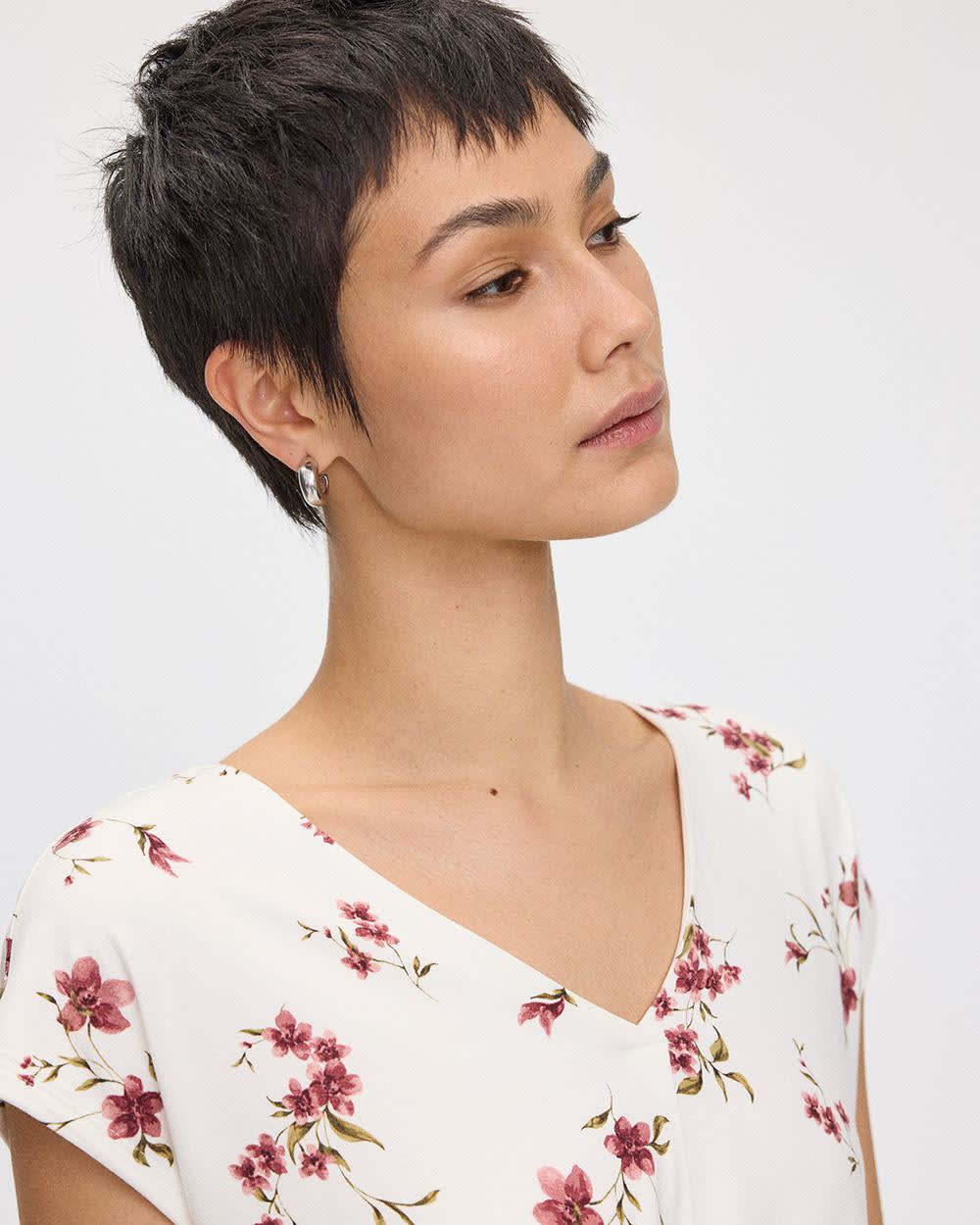 Extended-Sleeve V-Neck Tunic