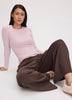 Long-Sleeve Crew-Neck Ribbed T-Shirt - R Essentials