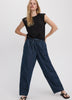 Pull-On High-Rise Barrel Pant