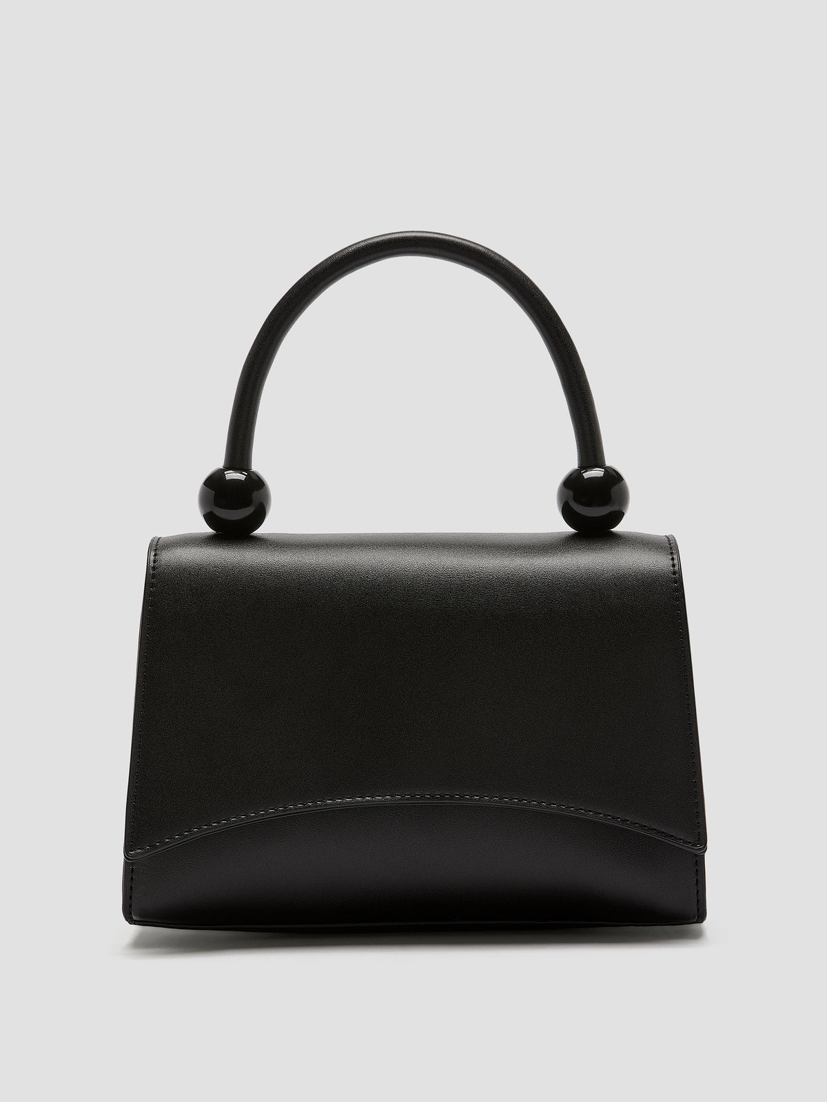 Structured Faux-Leather Handbag