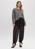 High-Rise Barrel Pants with Under Shorts