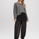 High-Rise Barrel Pants with Under Shorts