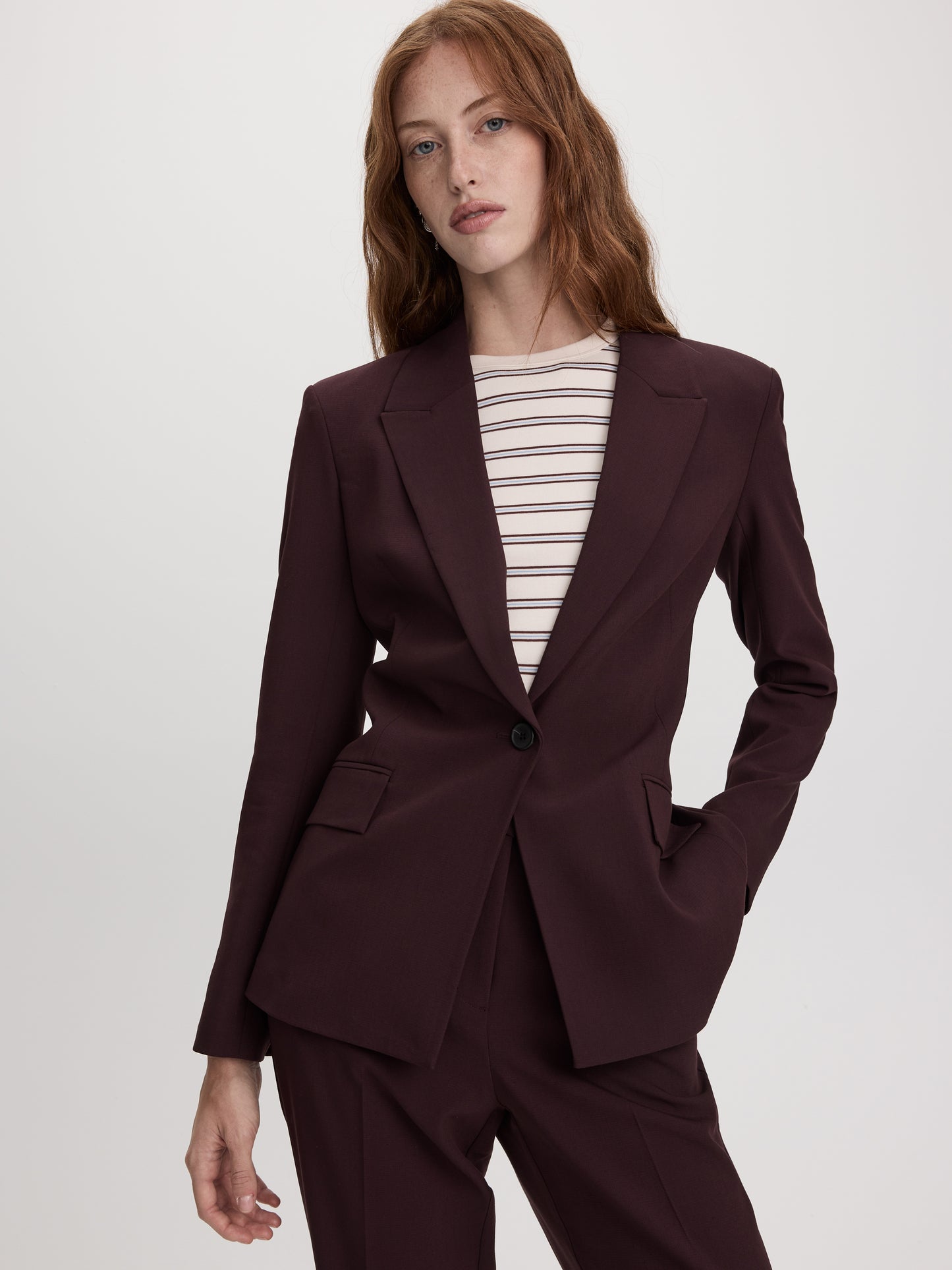Fitted One-Button Blazer