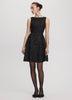 Sleeveless Boat-Neck Fit-and-Flare Mini Dress