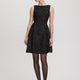 Sleeveless Boat-Neck Fit-and-Flare Mini Dress