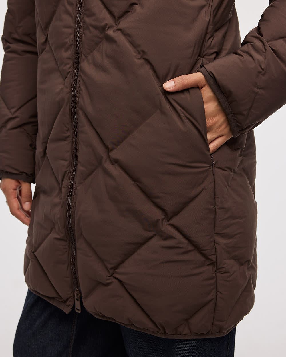 Long Hooded Puffer Jacket
