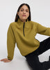Long-Sleeve Half-Zip Mock-Neck Pullover - Hyba