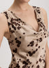 Sleeveless Mini Dress with Cowl Neckline