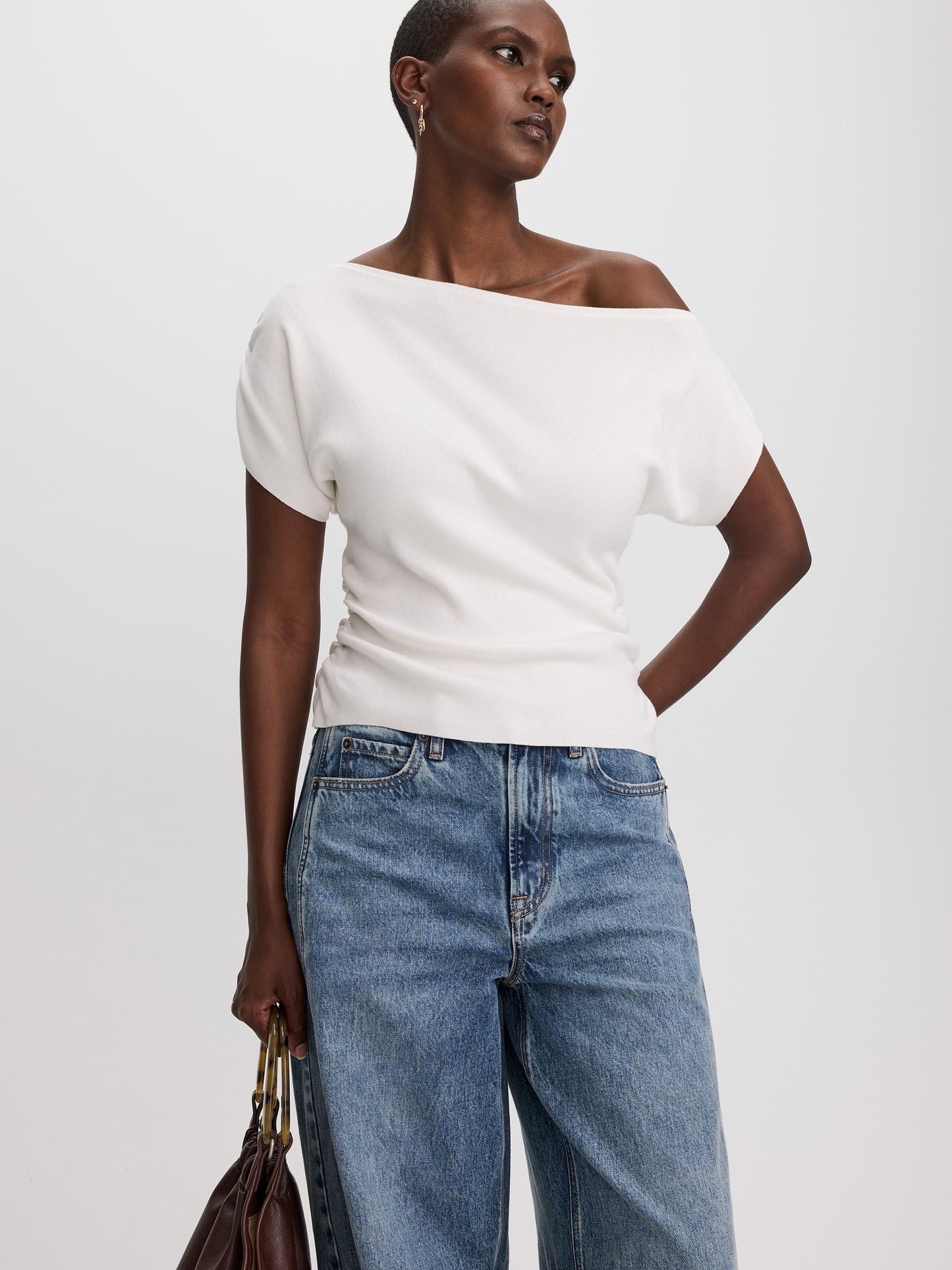 Short-Sleeve Off-the-Shoulder Top
