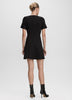 Short-Sleeve Crew-Neck Fit-and-Flare Dress