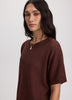 Short-Sleeve Crew-Neck T-Shirt with Pointelle Stitches