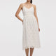 Sleeveless Midi Eyelet Dress with Sweetheart Neckline