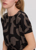 Short-Dolman-Sleeve Boat-Neck T-Shirt