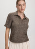 Short-Sleeve Polo Sweater