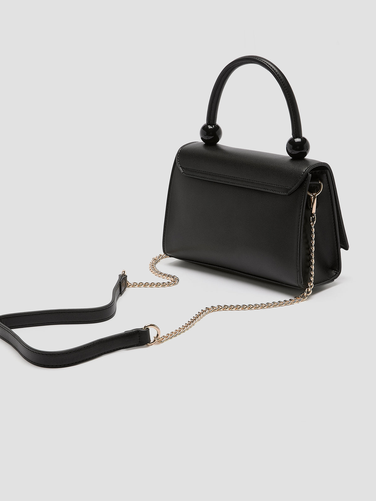Structured Faux-Leather Handbag