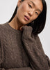 PlushSoft Crew-Neck Cable-Knit Dress