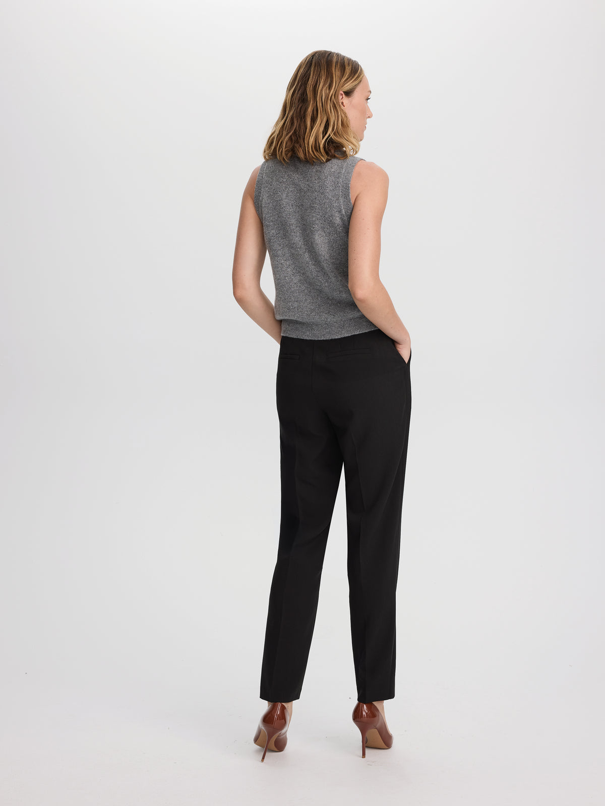 Straight-Leg High-Rise Pants