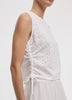 Short-Sleeve Crew-Neck Tee with Shirred Sides