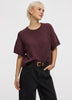 Cashmere-Blend Short-Sleeve Crew-Neck Loose Sweater