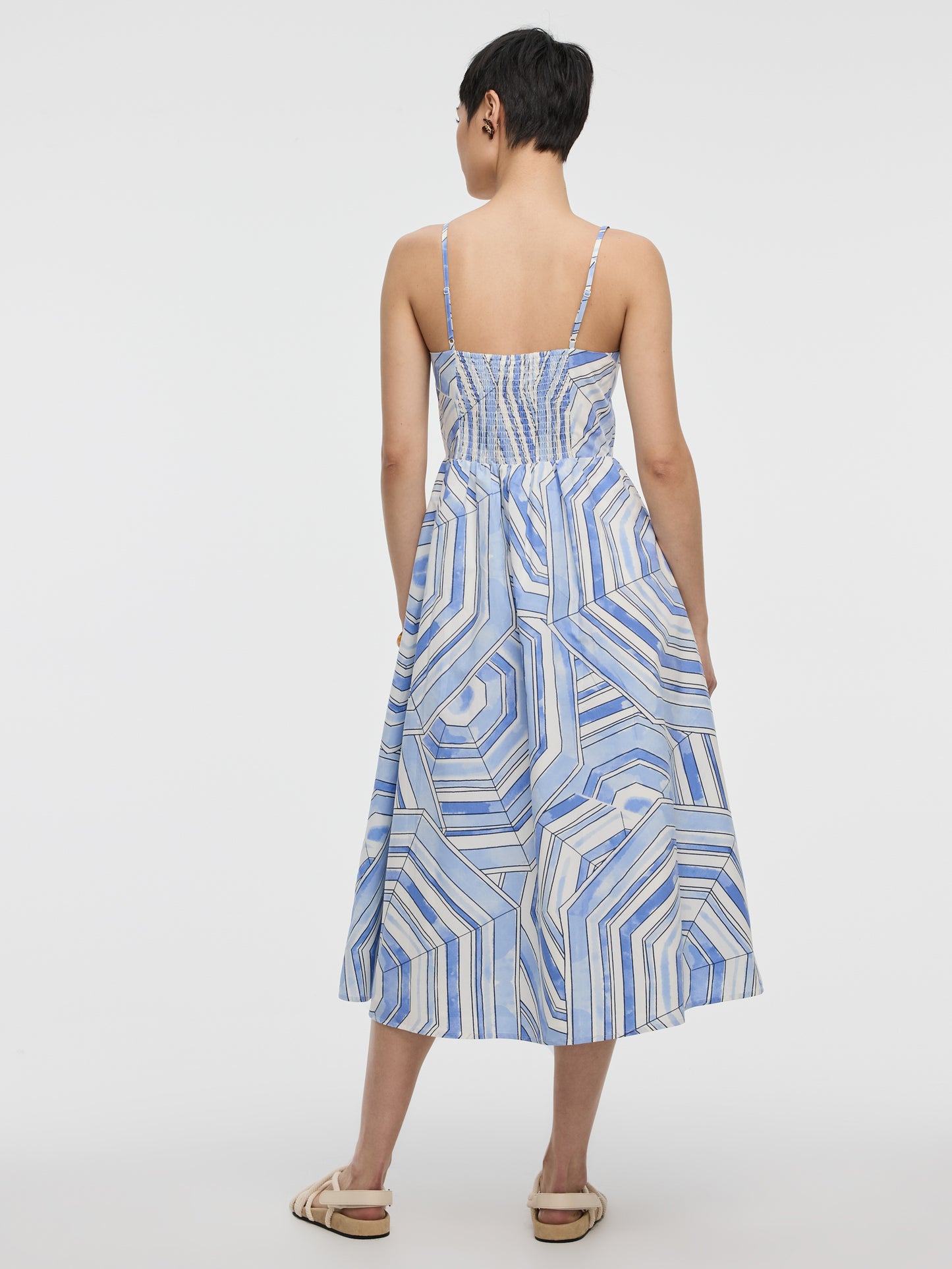 Sleeveless Fit and Flare Midi Dress