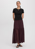 Pleated-Chiffon Maxi Skirt
