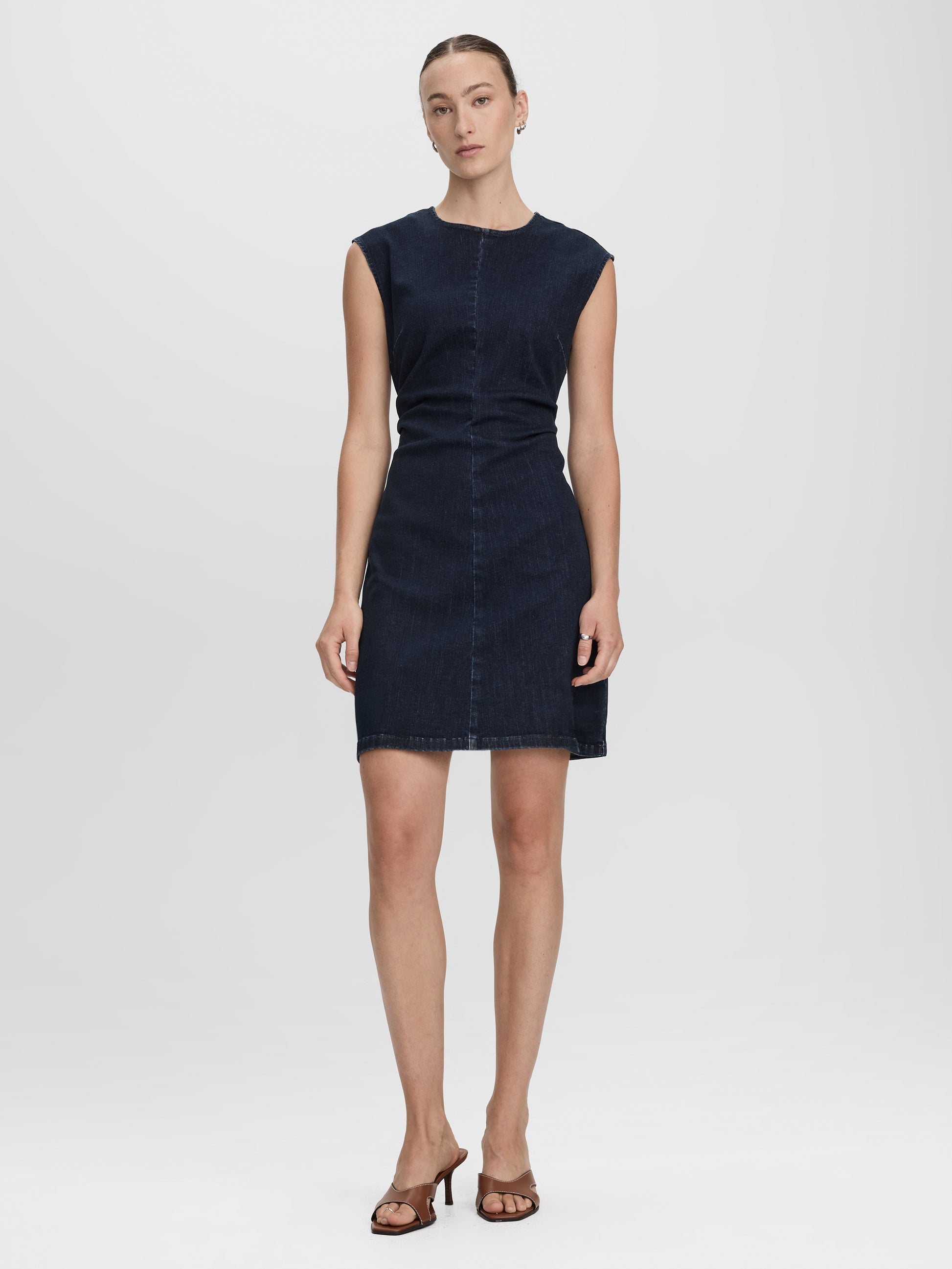 Sleeveless Mini Denim Dress