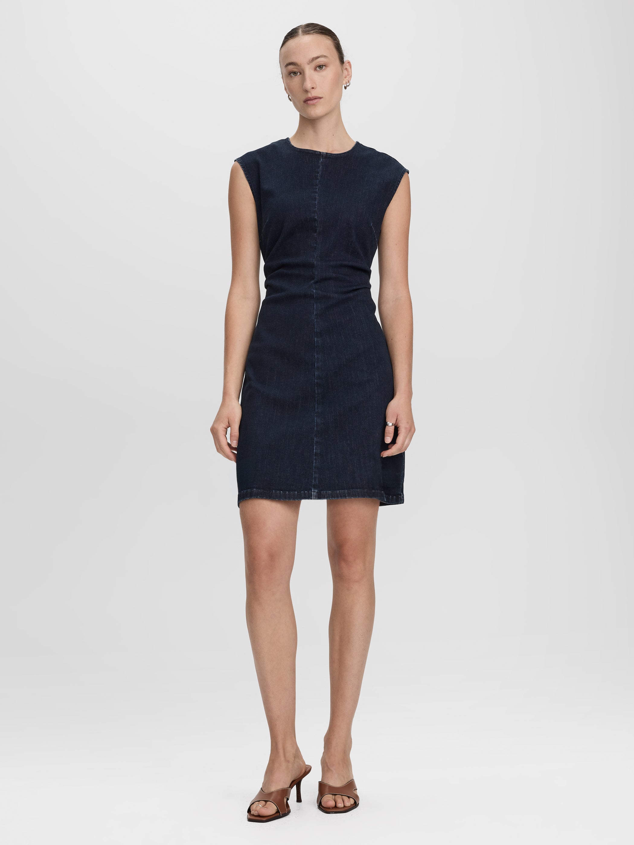 Sleeveless Mini Denim Dress