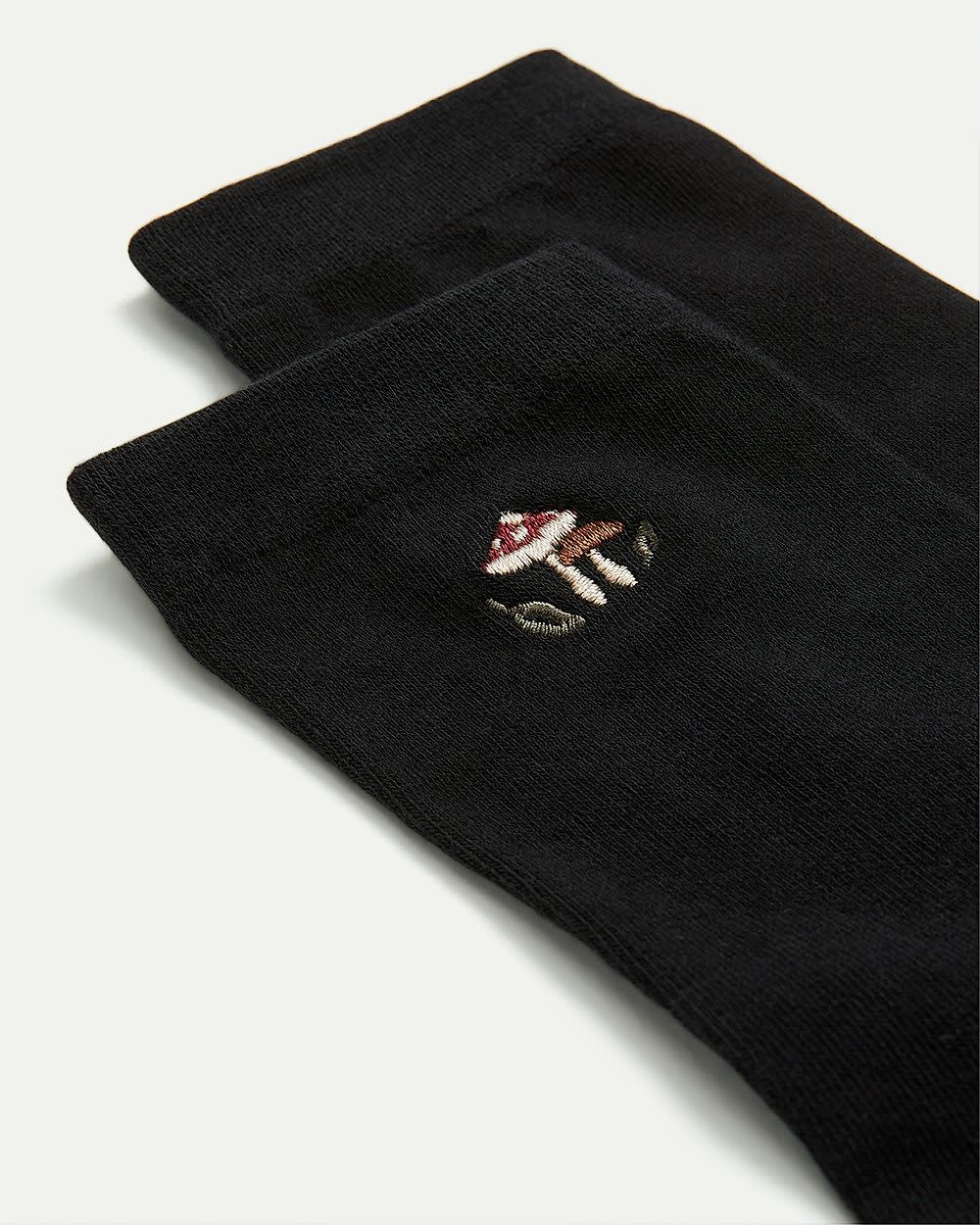 Bas classique en coton avec champignons