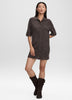 Short-Sleeve Polo Mini Dress