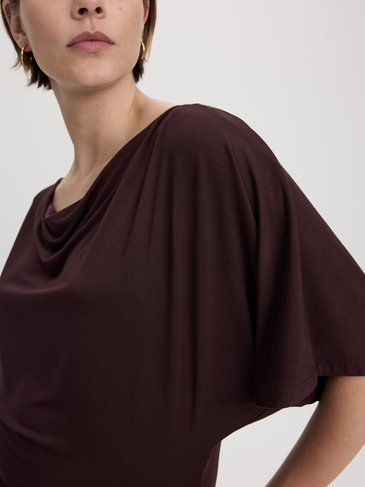 Short-Sleeve Boat-Neck Top