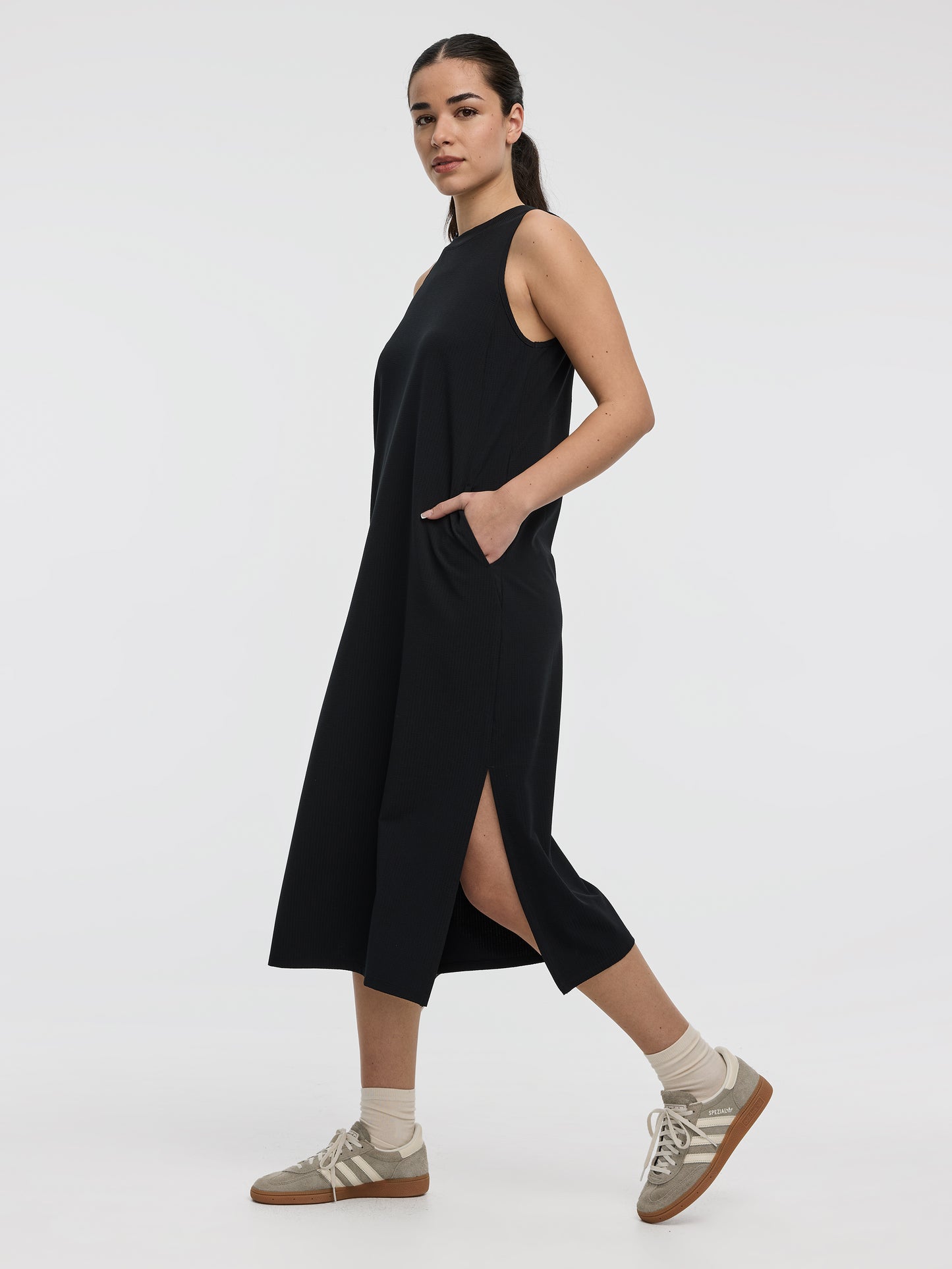 Robe midi texturée sans manches - Hyba