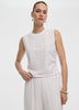 Short-Sleeve Crew-Neck Tee with Shirred Sides