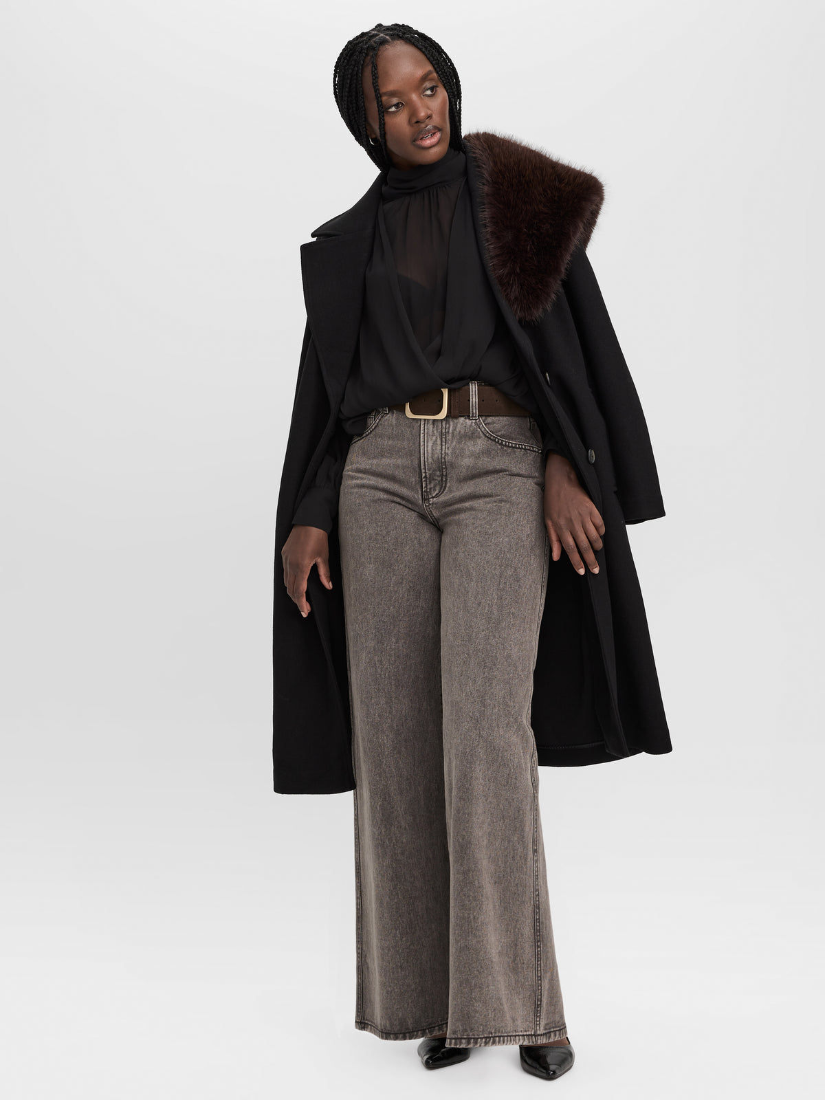 Wide-Leg High-Rise Jean