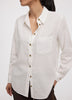 Long-Sleeve Linen-Blend Shirt