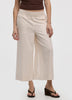 Cropped Wide-Leg Linen-Blend Pant