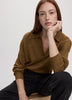 Long-Sleeve Boxy Sweater with Johnny Collar