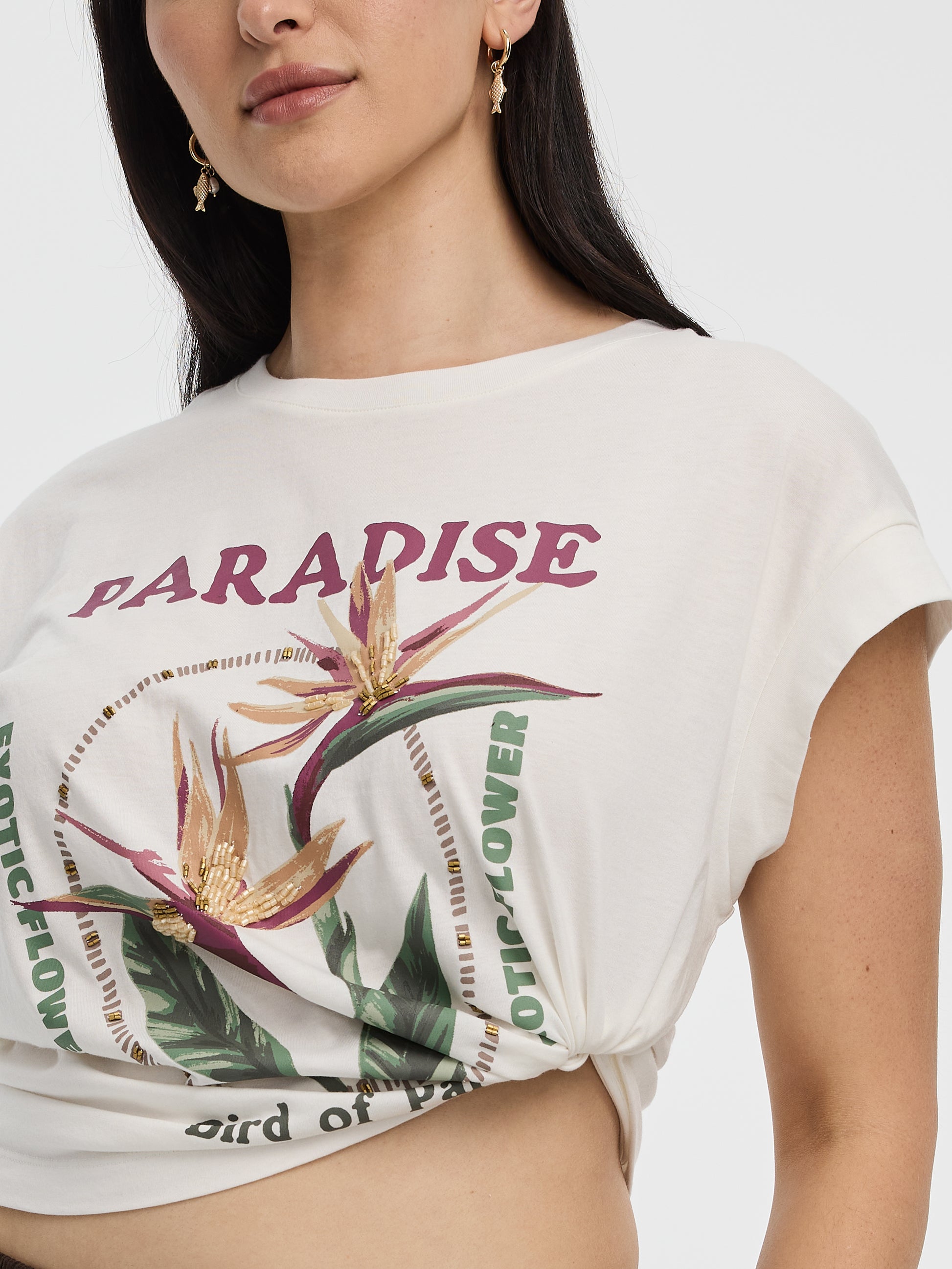 Extended-Sleeve Crew-Neck Tee