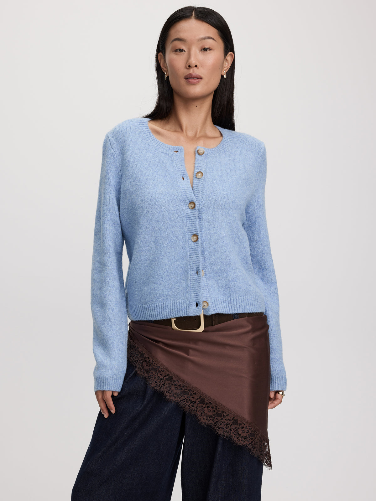 Crew-Neck Cardigan