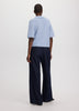 Short-Sleeve Polo Sweater