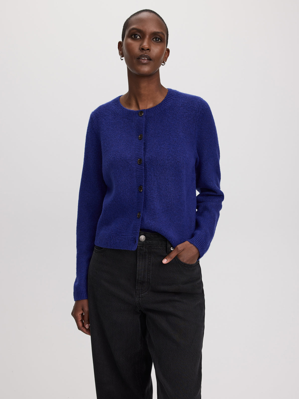 Crew-Neck Cardigan