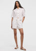 Embroidered Shorts with Elastic Waistband