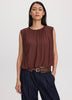 Crew-Neck Tank with Bubble Hem
